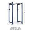 Titan Fitness X-3 Series 90" Navy Bolt-Down Power Rack, 36" Depth, Rackable 1650 LB Cage, 1.25" and 2" Pull Up Bars, Standard J-Hooks, Weightlifting and Strength Training view 2