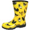 Kprm Women's Rain Boots Waterproof Mid Calf Rubber Garden Boots for Women Outdoor Mud Work with Comfort Insole (Chickens Yellow, 8) view 1