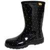 Kprm Women's Rain Boots Waterproof Mid Calf Rubber Garden Boots for Women Outdoor Mud Work with Comfort Insole (Polka Dot, 9) view 1