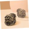 DOITOOL 2pcs Antique Brass Walnut Hand Exercise Chinese Collectibles for Fitness Home Decor Unique Tea Pet Ornaments for Elderly Health and Relief view 2