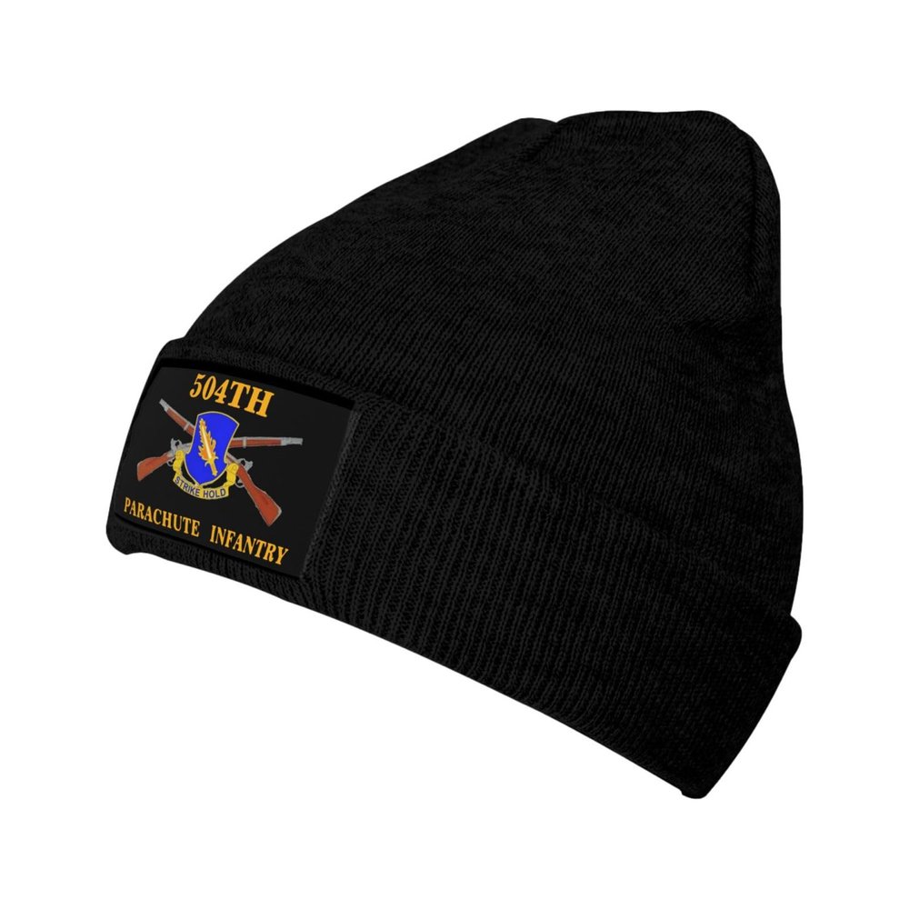504th Parachute Infantry Regiment Knit Beanie Women's Knit Hat Unisex Classicbeanie Black