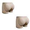 JOCKMAIL 2Pack Mens Padded Boxer Brief for Enhancing Buttocks Male Underpants Boxers Pack of 2 Padding Underwear (Medium,Khaqi) view 1