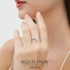 BAGUTTA PAVONE 3CT CZ Oval Cut Engagement Rings for Women,Womens 925 Sterling Silver Solitaire Wedding Bands Engagement Promise Rings for Her with 18K White Gold Plated Size 6 view 3