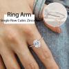 BAGUTTA PAVONE 3CT CZ Oval Cut Engagement Rings for Women,Womens 925 Sterling Silver Solitaire Wedding Bands Engagement Promise Rings for Her with 18K White Gold Plated Size 6 view 4