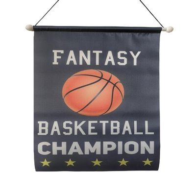Fantasy Basketball Championship Banner Flags Trophy, 8.7 x 13.2 Inch