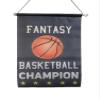 Fantasy Basketball Championship Banner Flags Trophy, 8.7 x 13.2 Inch view 1