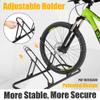 CyclingDeal Bicycle Floor Parking Rack Stand - for Mountain MTB Road Bike - Indoor Home Garage Storage - Adjustable 2 Bikes view 2