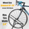 CyclingDeal Bicycle Floor Parking Rack Stand - for Mountain MTB Road Bike - Indoor Home Garage Storage - Adjustable 2 Bikes view 3