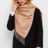 Winter Warm Wraps For Women Pure Shawl Wraps Extra Large Thick Soft Pashmina Scarf Solid Color Shawl (Khaki-a, One Size) view 4