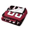 HDI7DEJ Custom Throw Blanket Football,Unisex-Adult Fleece Throw Blanket Personalized Fans Gifts for Men Add Name and Number, 50" x 40",60" x 50",80" x 60",Products Ships Next Day, Printed in USA view 3