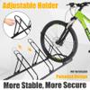 CyclingDeal Bicycle Floor Parking Rack Stand - for Mountain MTB Road Bike - Indoor Home Garage Storage - Adjustable 3 Bikes view 2