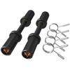 16" Olympic Dumbbell Handles, Pair of Loadable Dumbbell Bar Set for 2 Inch Olympic Weight Plates, Heavy Duty Dumbbell Bar for Home Gym Workout Strength Training, 2 Pair of Spring Collars Included view 1