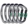Climbing Locking Carabiner Clip Rappelling - Thorn 25KN Heavy Duty Large Screwgate Carabiners Clips for Rock Climbing,Mountaineer,Hammock,Camping,Gym,Dark Grey Pack of 5 view 1