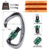Climbing Locking Carabiner Clip Rappelling - Thorn 25KN Heavy Duty Large Screwgate Carabiners Clips for Rock Climbing,Mountaineer,Hammock,Camping,Gym,Dark Grey Pack of 5 view 2