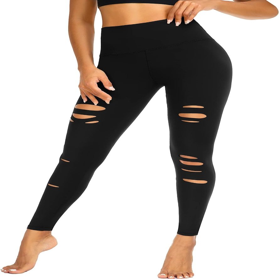 Gluckhapi Soft Leggings for Women - High Waisted Tummy Control No See Through Workout Yoga Pants Black1 S