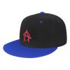 Anarchy Symbol Hip Hop Hat Classic Adjustable Flat Brim Contrast Hip Hop Hat for Men Women Blue view 1