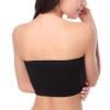 LoriEr Women Bandeau Bra Padded Strapless Bralette Bra Seamless Bandeau Tube Top Stretchy Sports Bra Black view 2