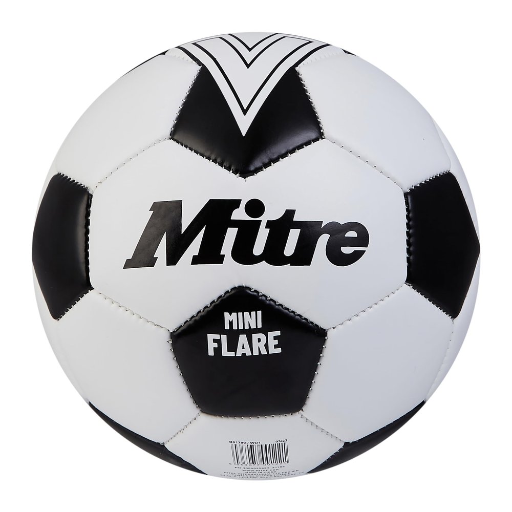 Mitre Unisex Recreation Soccer Ball - Durable Machine-Stitched 32-Panel Construction - Soft-Touch Feel - Versatile Play on Grass & Astroturf - Available in Sizes 3, 4 & 5 - Ships Deflated