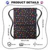 HOLYLUCK Drawstring Backpack Bag Sport Gym Sackpack (Black dog paw prin) view 2