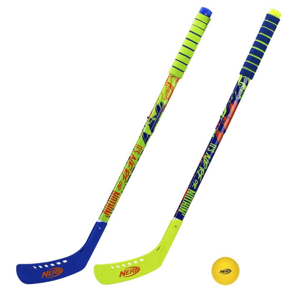 Franklin Sports Nerf Proshot Hockey Sticks + Ball Set - 2 Player