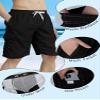 NIMeng Mens Swim Trunks Swim Shorts Swimwear Swimsuit Beach Shorts Bathing Suits Quick Dry Water Resistent Black view 4
