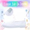 Anproity Girls White Canvas Shoes Kids White Sneaker Boys Tennis Shoes for Toddler Girls Canvas Shoes Slip-on Light Weight Comfortable Causal Skin-Friendly Slip-On White Big Kid 1 view 3