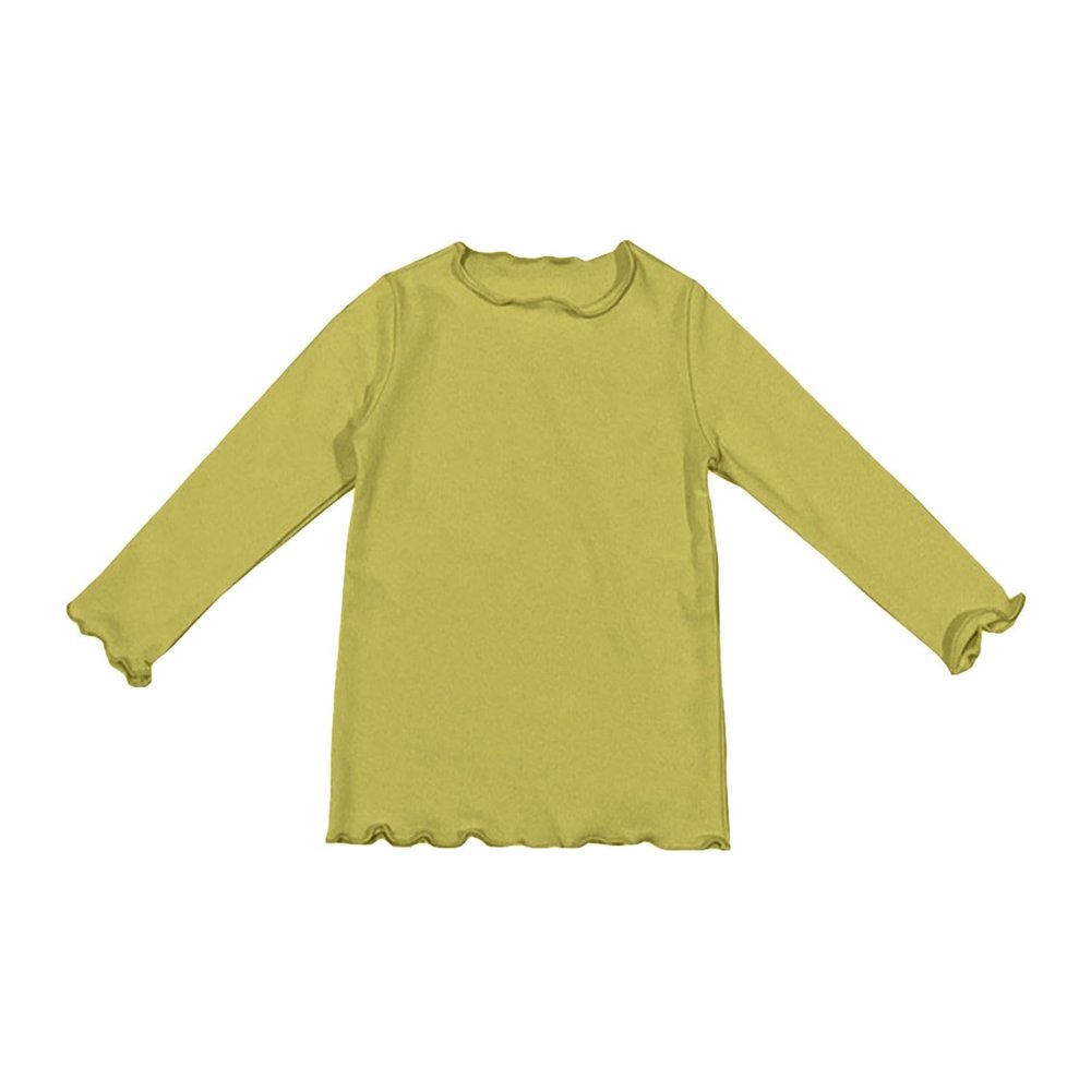Baby Baby Girls T-Shirt Toddler Long Sleeve Shirt Crewneck Tees Basic Tshirt Tops Light Undershirt (Green, 4-5 Years)
