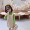 Baby Baby Girls T-Shirt Toddler Long Sleeve Shirt Crewneck Tees Basic Tshirt Tops Light Undershirt (Green, 4-5 Years) view 3