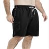 NIMeng Mens Swim Trunks Swim Shorts Swimwear Swimsuit Beach Shorts Bathing Suits Quick Dry Water Resistent Black view 1