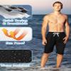 NIMeng Mens Swim Trunks Swim Shorts Swimwear Swimsuit Beach Shorts Bathing Suits Quick Dry Water Resistent Black view 3