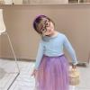 Baby Baby Girls T-Shirt Toddler Long Sleeve Shirt Crewneck Tees Basic Tshirt Tops Light Undershirt (Blue, 18-24 Months) view 3