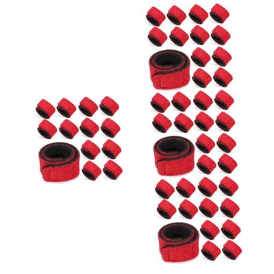 BESPORTBLE 40pcs Fishing Rod Straps Elastic Fishing for and Portable Fish Rod Red for