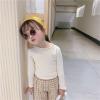 Baby Baby Girls T-Shirt Toddler Long Sleeve Shirt Crewneck Tees Basic Tshirt Tops Light Undershirt (Beige, 3-4 Years) view 2