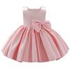 AFAVOM Infant Girls Bowknot Tutu Dress Wedding Flower Girl Dress Formal Party Outfit Princess Christmas Prom Christening Gown Satin Pageant Dress Photo Shoot Cake Smash Baptism Dress Pink 12-18 Months view 1