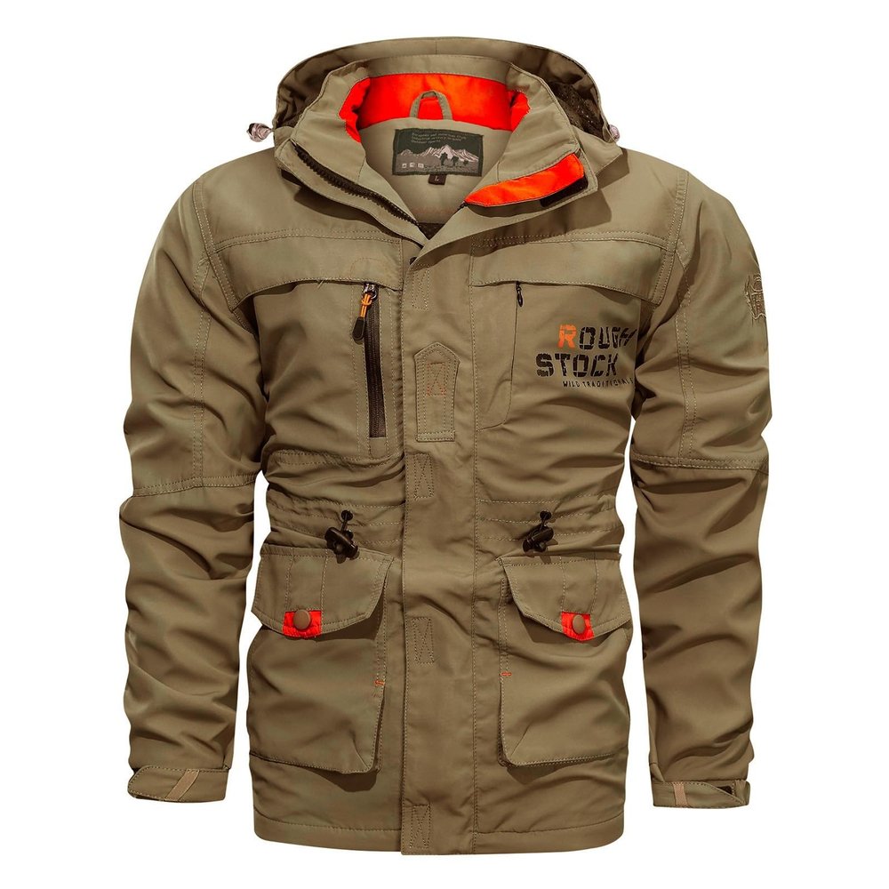 Ctreela Outdoor Hard Shell Jacket for Men's Military Tactical Windproof Jackets Army Hiking Climbing Heavy Duty Outerwear