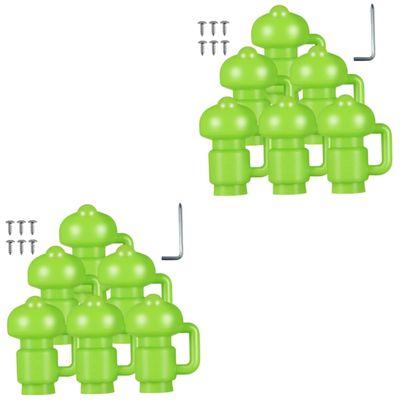 BESPORTBLE 2sets Trampoline Rod Covers Frog End Caps Wear-Resistant Parts for Trampoline Installation Screws and Wrench