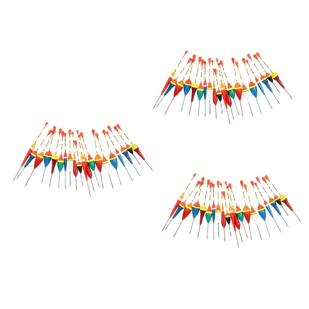 BESPORTBLE 60pcs Angling Buoy Fishing Floats for Depth Control Bright Visibility Design for Freshwater Fishing