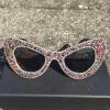 helena Diamond cat eye Sparkling Sunglasses Women Fashion Butterfly Rhinestones Female Bling Party Shade Sun Glasses (white colorful) view 2