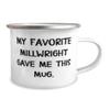 Special Millwright Gifts, My Favorite Millwright Gave Me This, Unique Idea Birthday 12oz Camping Mug For Friends From Coworkers, Apprentice, Blue collar, Carpenter, Celebrate, Construction worker, view 2