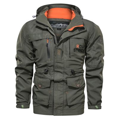 Ctreela Outdoor Hard Shell Jacket for Men's Military Tactical Windproof Jackets Army Hiking Climbing Heavy Duty Outerwear