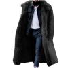 Faux Shearling Overcoat for Men Winter Warm Thick Trench Coat Outwear Thermal long Parka Fuzzy Fur Lined Long Jacket view 1