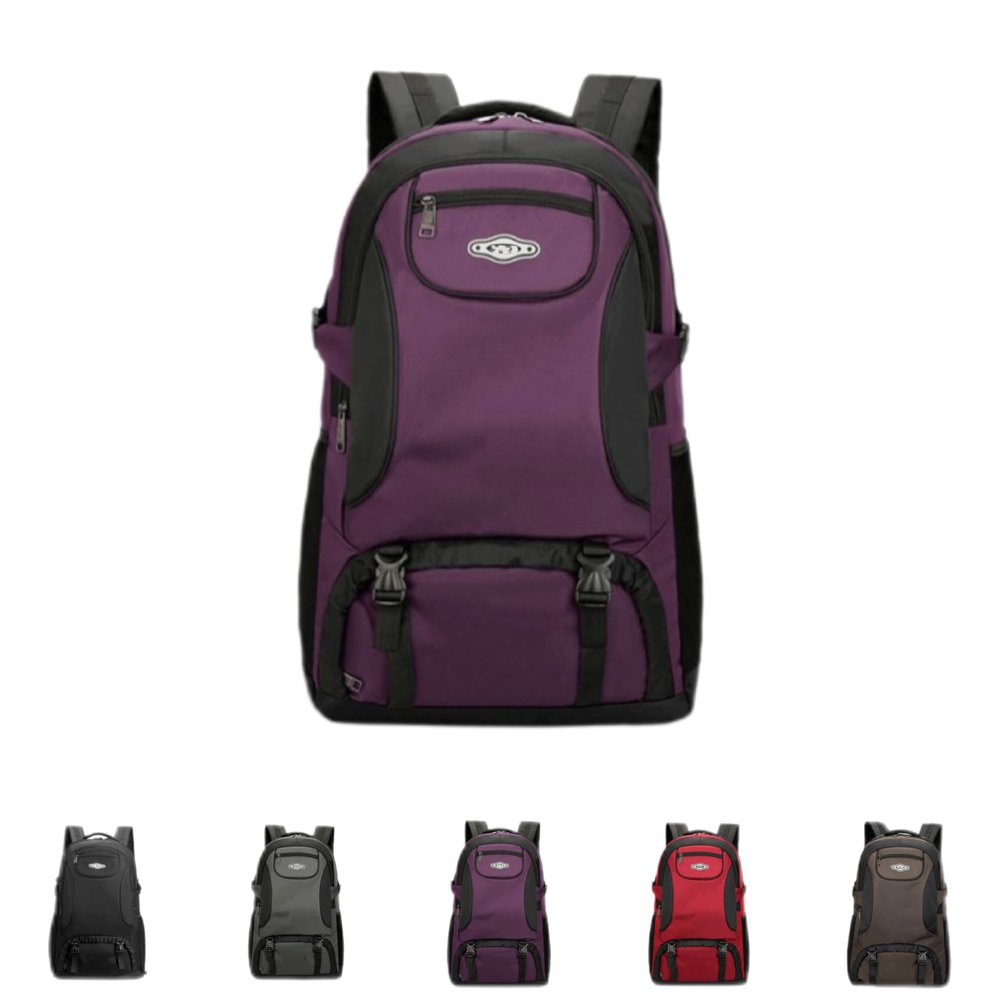 NTRUEML Hiking Backpack Water Resistant Outdoor Sports Travel Daypack Lightweight with Rain Cover for Women Men (purple,65L)