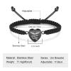 shajwo Cremation Jewelry Heart Urn Bracelet for Ashes for Women Men Adjustable Memorial Keepsake Rope Bracelet,Rainbow view 2