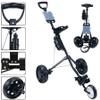 Golf Cart 3 Wheel, Golf Push Cart One Second to Open and Close, Collapsible Golf Caddy, Lightweight Golf Cart view 1