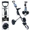 Golf Cart 3 Wheel, Golf Push Cart One Second to Open and Close, Collapsible Golf Caddy, Lightweight Golf Cart view 2