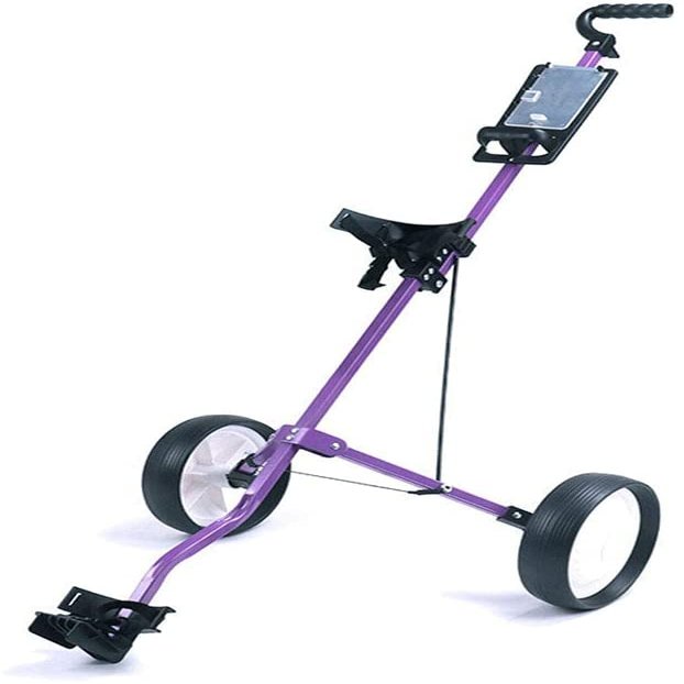 Golf Cart 2-Wheel Aluminum Golf Cart Foldable Storage Golf Trolley Cart Compact Pull Caddy Cart Golf Course Supplies