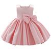 AFAVOM Infant Girls Bowknot Tutu Dress Wedding Flower Girl Dress Formal Party Outfit Princess Christmas Prom Christening Gown Satin Pageant Dress Photo Shoot Cake Smash Baptism Dress Pink 3-4 Years view 1