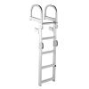 BABYCE Bed Ladders for High Bed Aluminum Ladder 5-Step Folding, Heavy Duty Pontoon/Yacht/Dock/Deck Ladder with 2 Handrails view 3