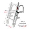 BABYCE Bed Ladders for High Bed Aluminum Ladder 5-Step Folding, Heavy Duty Pontoon/Yacht/Dock/Deck Ladder with 2 Handrails view 4