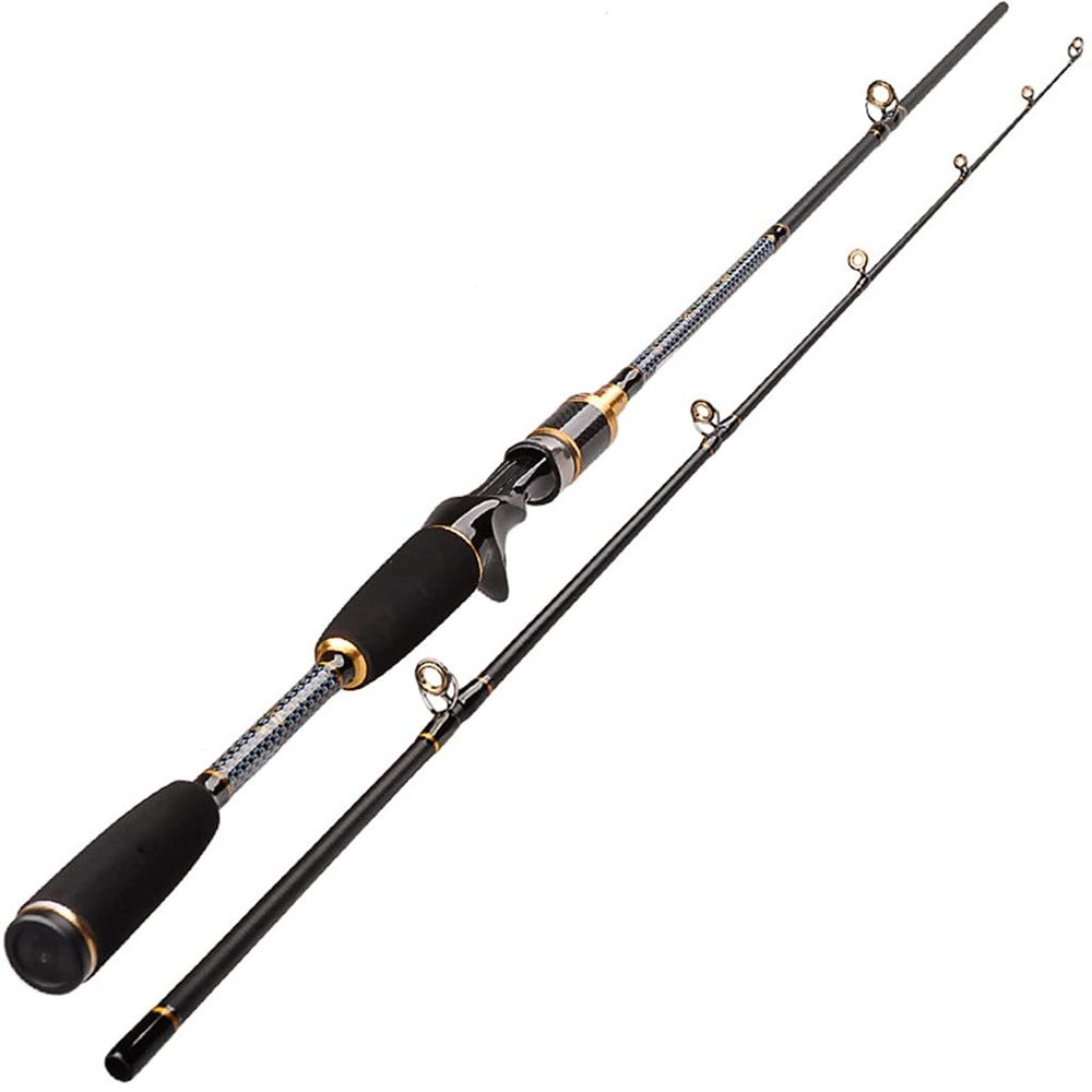 2 Section 1.8m 2.1m 2.4m Bait Casting Rods 7-25g Lure Weight Carbon Lure Fishing Rod Carp Pole 10-20lb Line Weight Canne A Peche (Size : 2.4 m) (1.8 m)